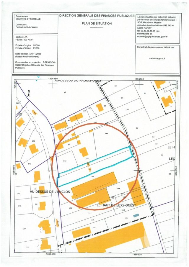 terrain à vendre - 2800.0 m2 - COSNES ET ROMAIN - 54 - LORRAINE - Century 21 Atout Immobilier