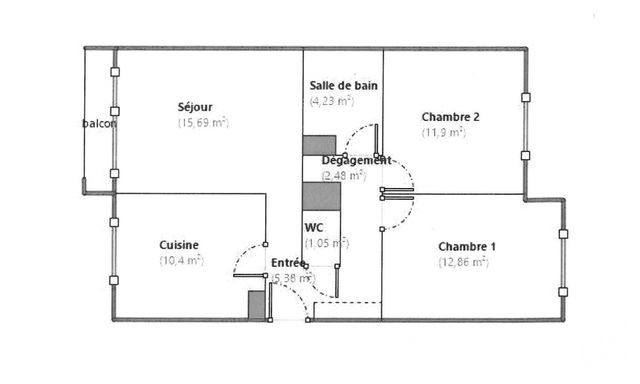 Appartement à louer - 3 pièces - 63.99 m2 - MAIZIERES LES METZ - 57 - LORRAINE - Century 21 Atout Immobilier